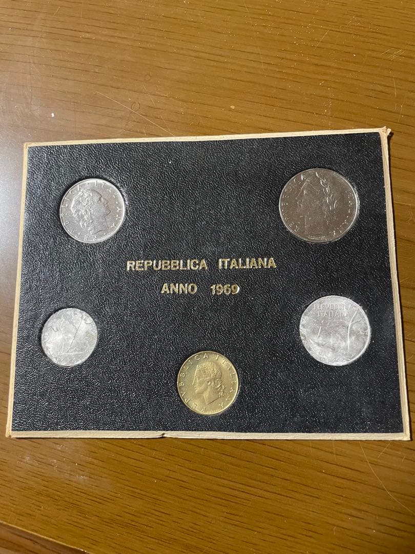1969年/イタリア共和国5枚セット/未流通非常に希少/フォルダー入り