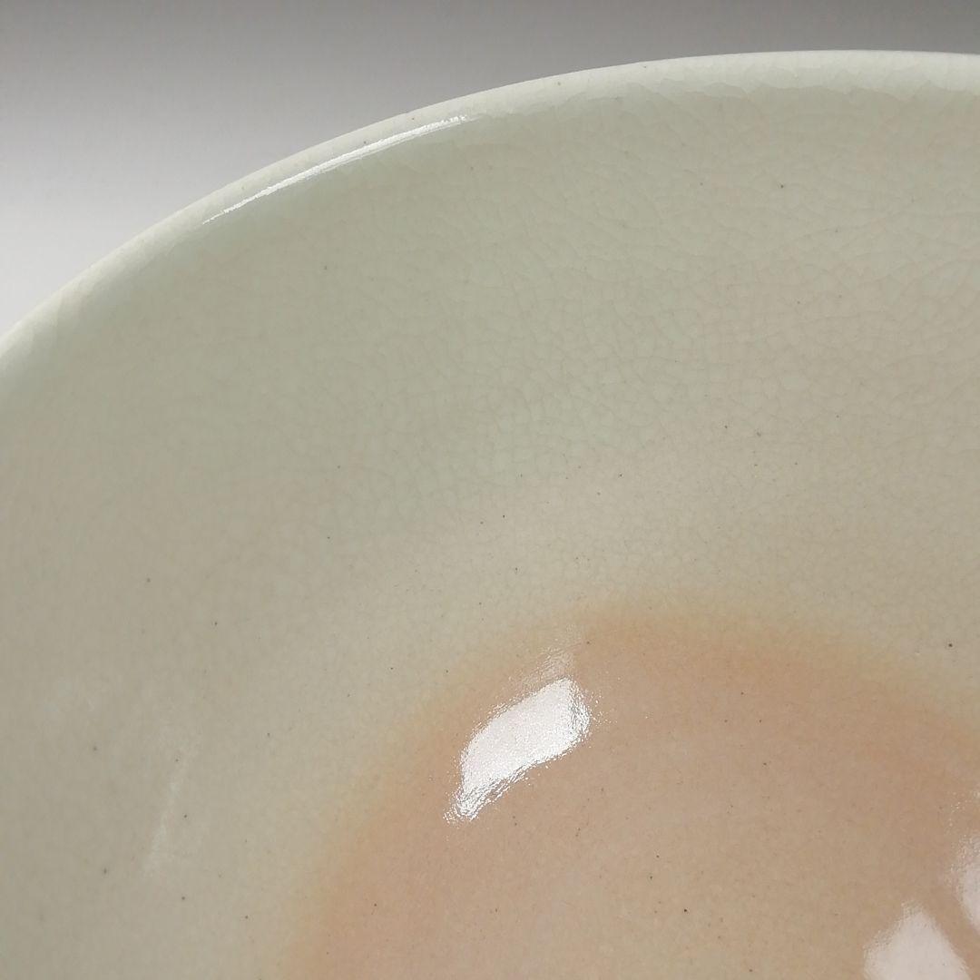 Ｔ４０９　茶碗　『蛇の目傘』『萬古窯　加賀瑞山 造』　共箱　抹茶碗　茶道具