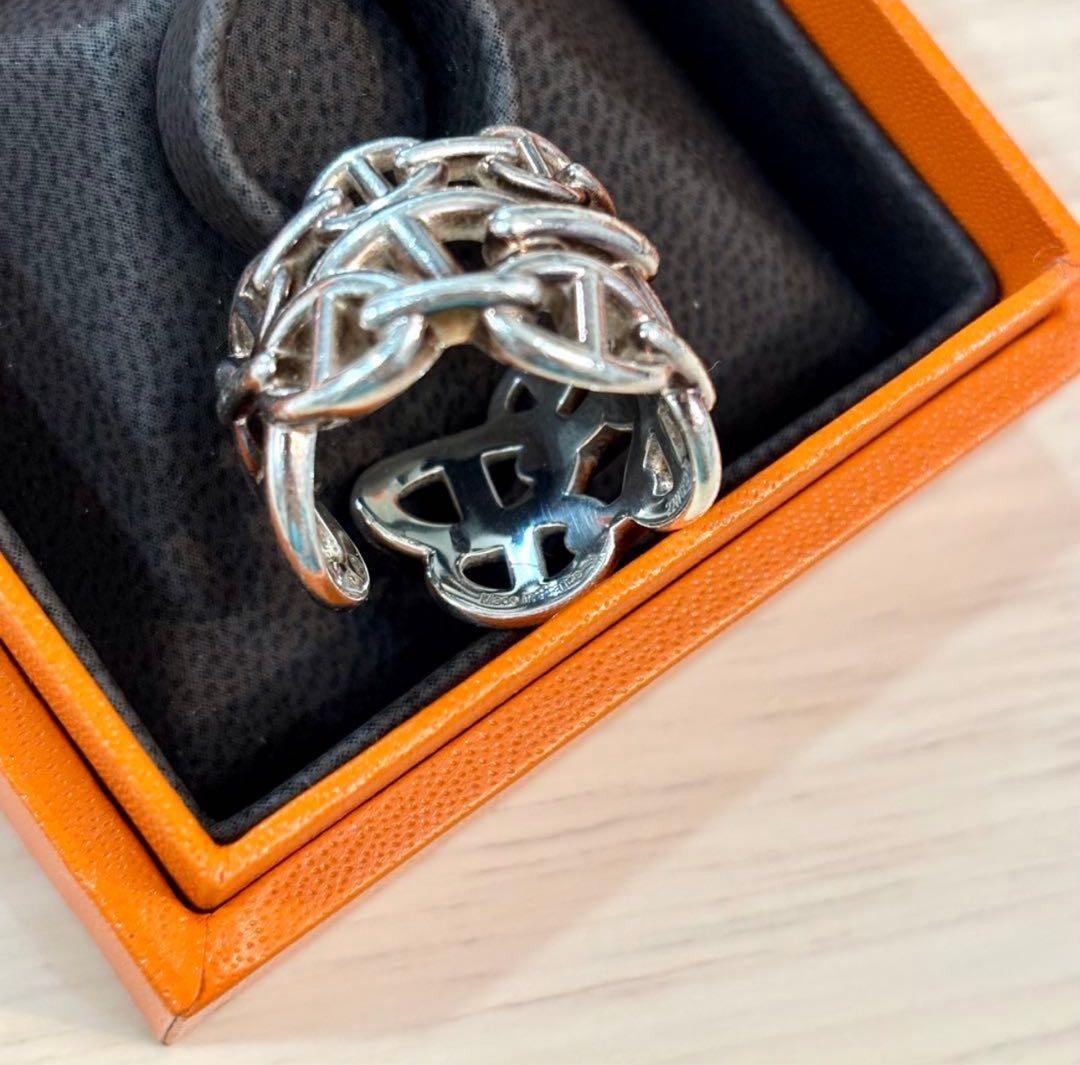 希少サイズ HERMES シェーヌダンクル アンシェネ GM リング 57