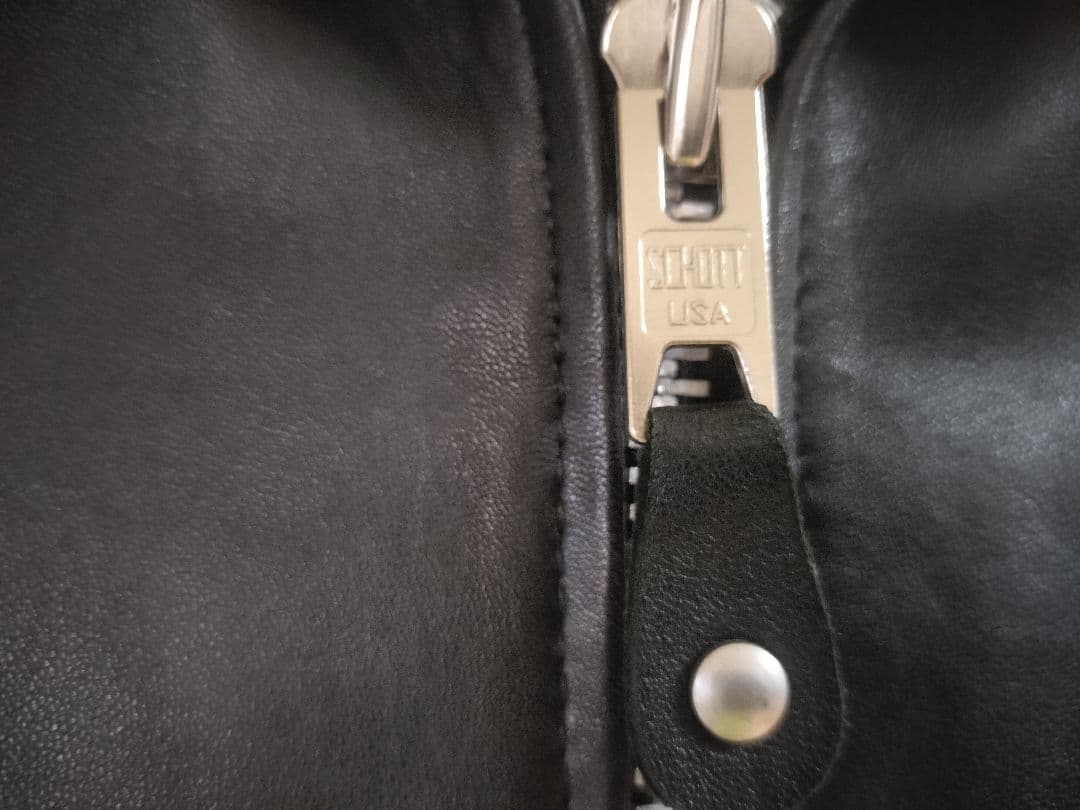 Schott×Nano Universe ブラック レザージャケット 羊革