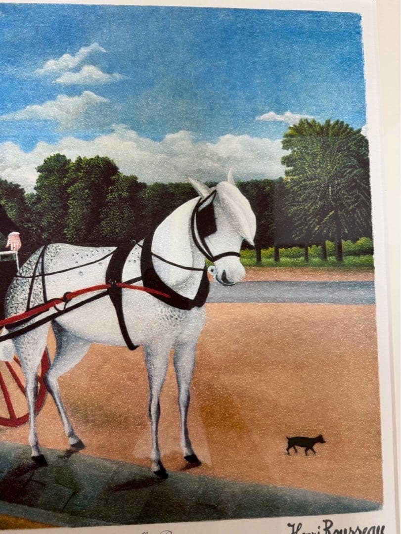 アンリ・ルソー 「ジュニエ爺さんの馬車」リトグラフ　エディションナンバー入り