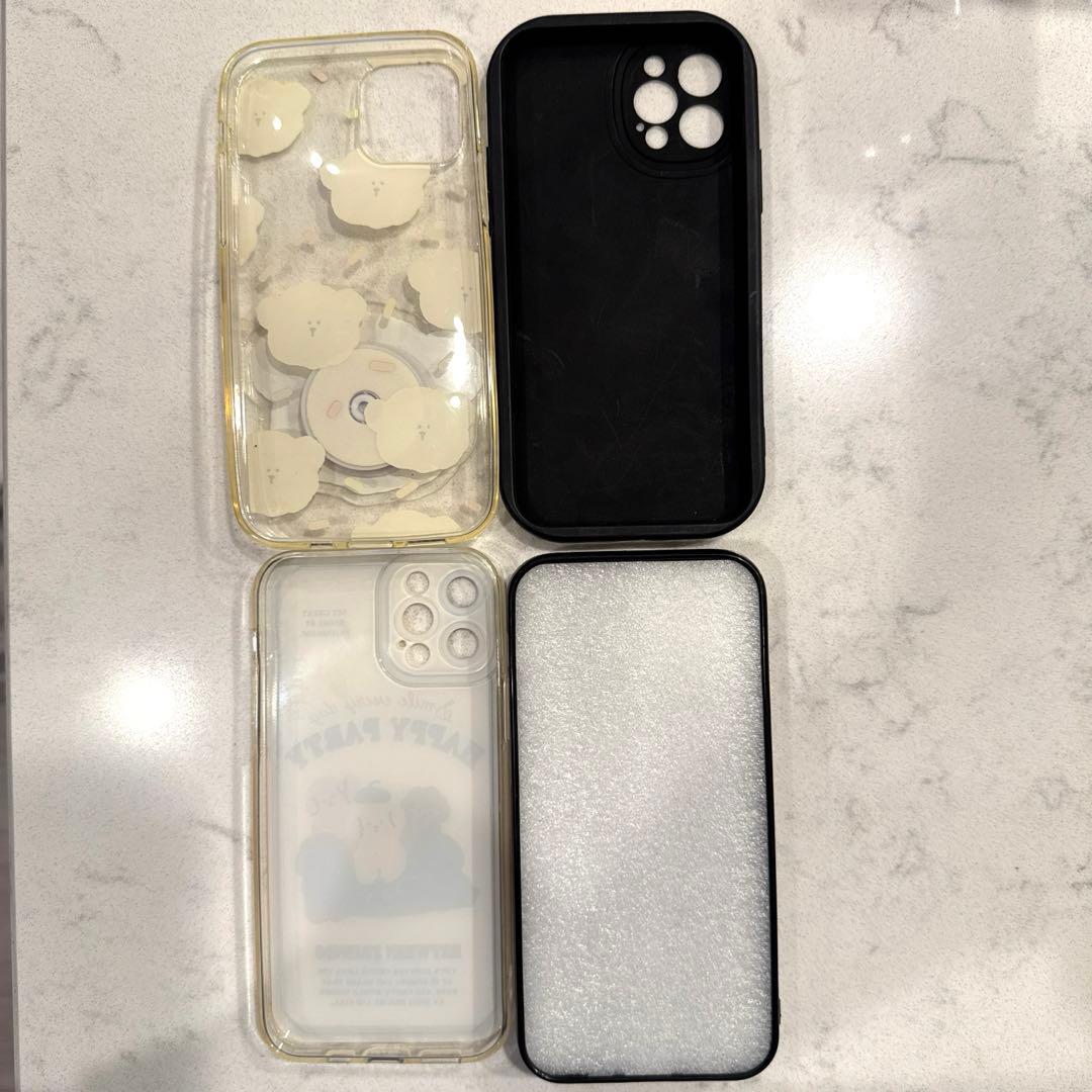 iPhone12pro シルバー128GB ビションフリーゼ柄カバー×4おまけ付