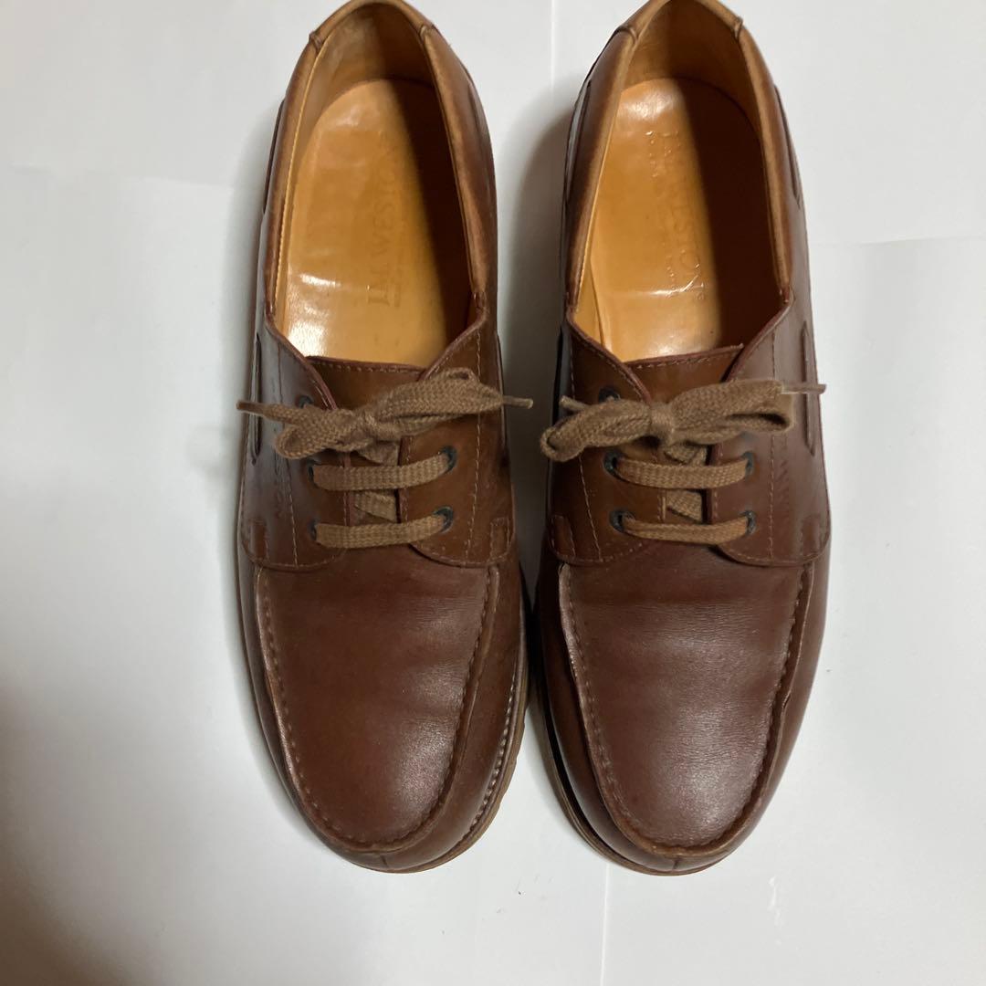 J.M. WESTON ブラウン デッキシューズ