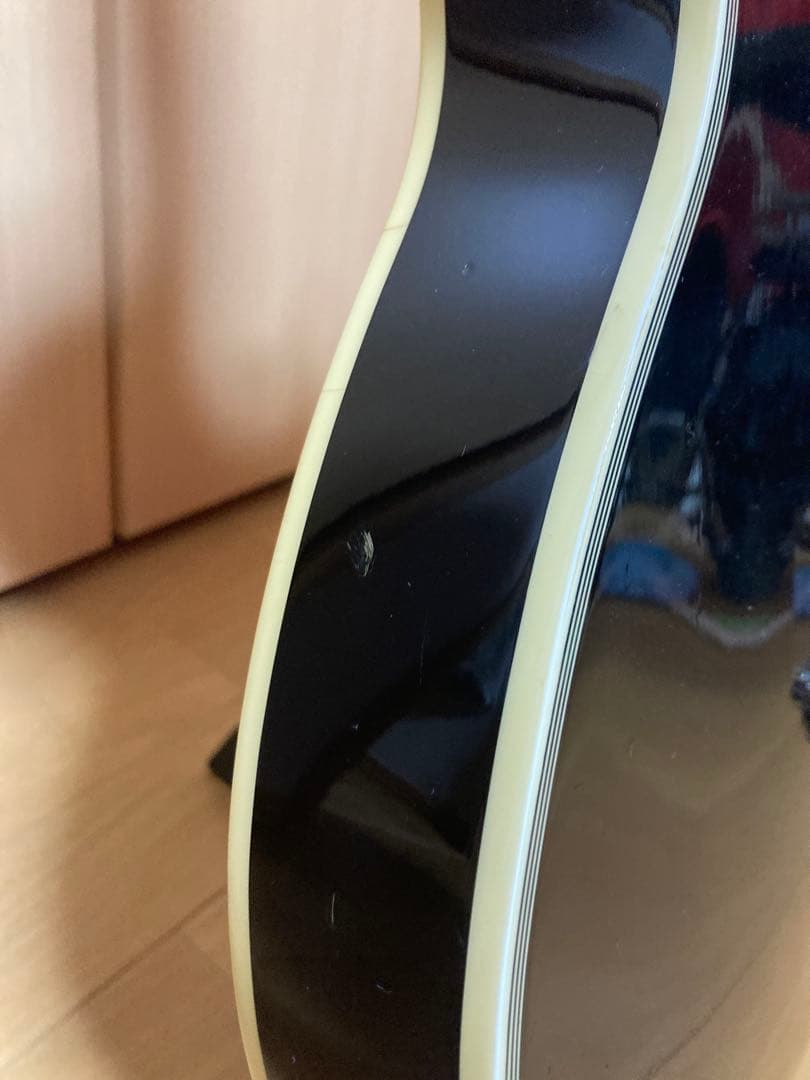 BUSKER'S レスポールカスタム風 エレキギター 黒×金　ぼっちざろっく