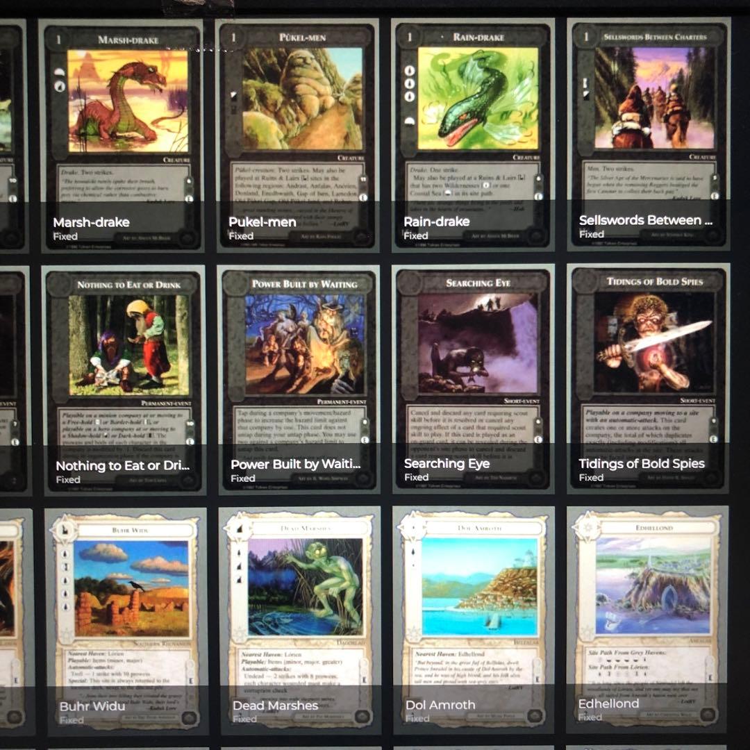 ミドルアース　カード　チャレンジデッキE ccg 指輪物語　希少