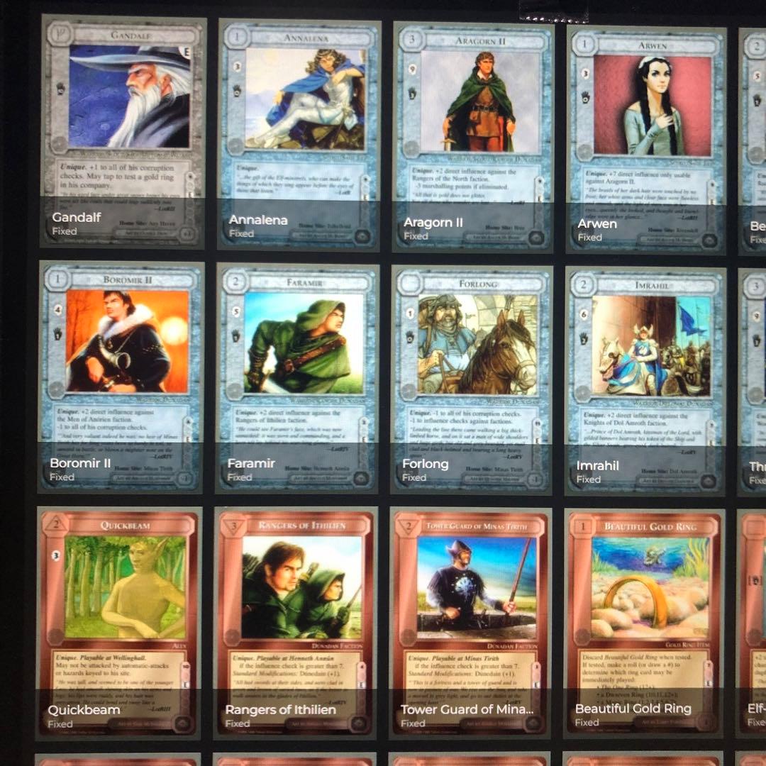 ミドルアース　カード　チャレンジデッキE ccg 指輪物語　希少