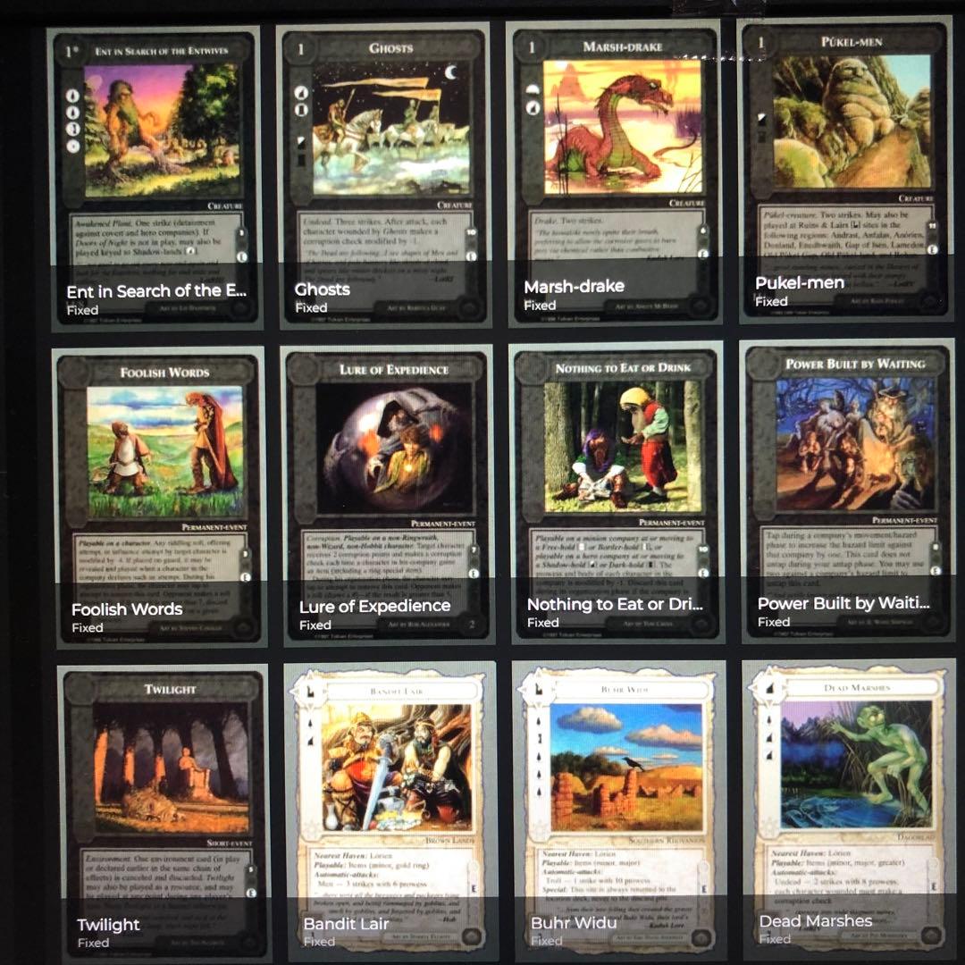 ミドルアース　カード　チャレンジデッキE ccg 指輪物語　希少