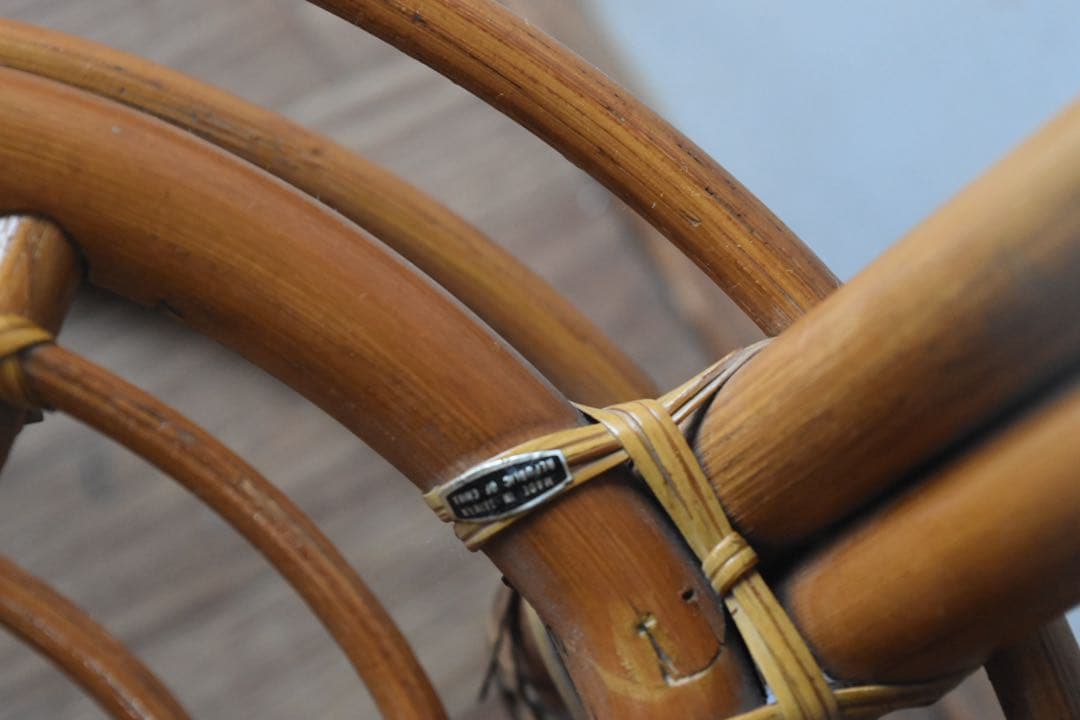 サイドテーブル・ナイトテーブル・ローテーブル Rattan glass top side table