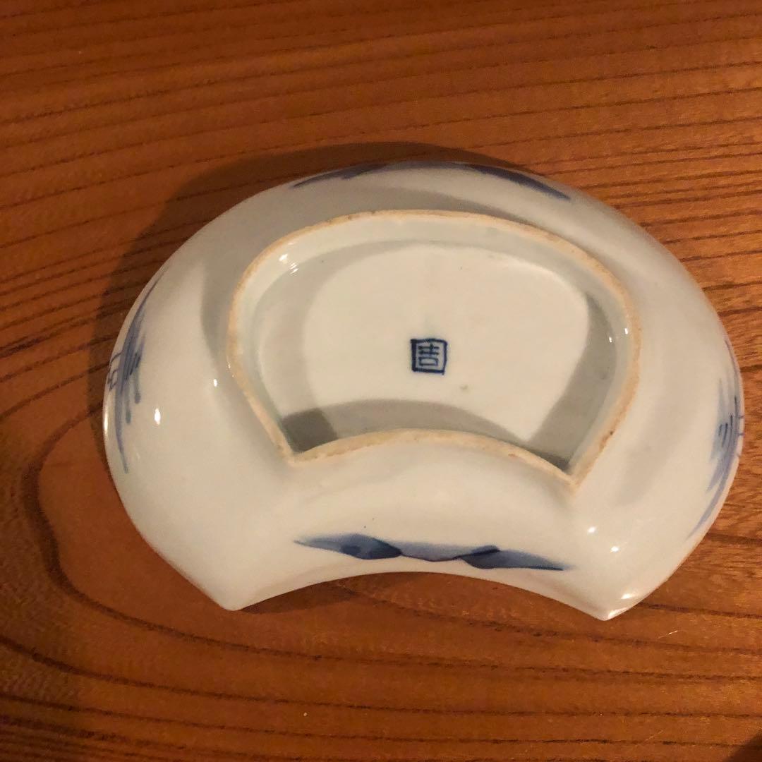 江戸期の平戸焼変形染付皿6客