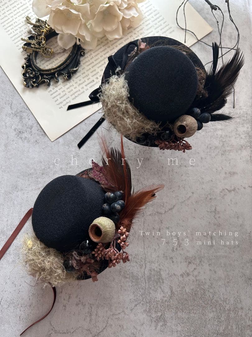 Ｓ様orderページ⭐︎ twin boysミニ帽子 双子　兄弟