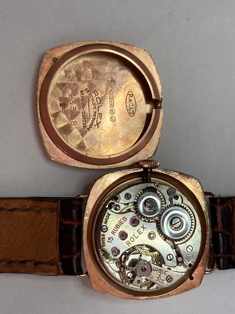 zinzin ロレックス　1930年代 金無垢　メンズ29mm希少 アンティーク