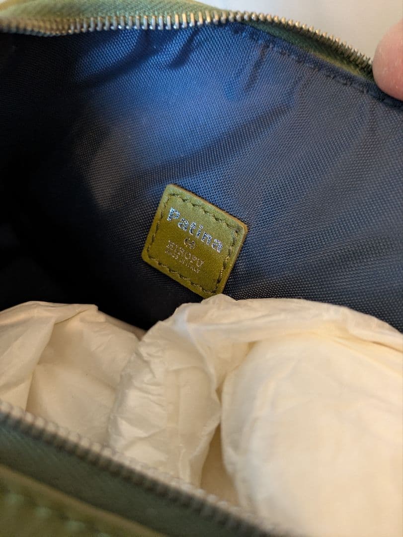 新品未使用　Patina HIROFU イタリア製　バッグ　モスグリーン 巾着