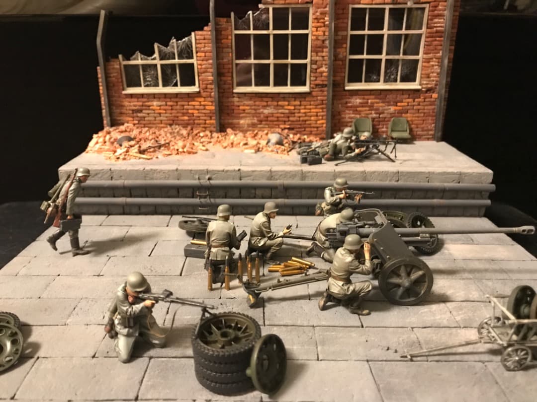 りろ様　ジオラマ　1/35 タミヤ　ドイツ軍機関銃チーム　完成品