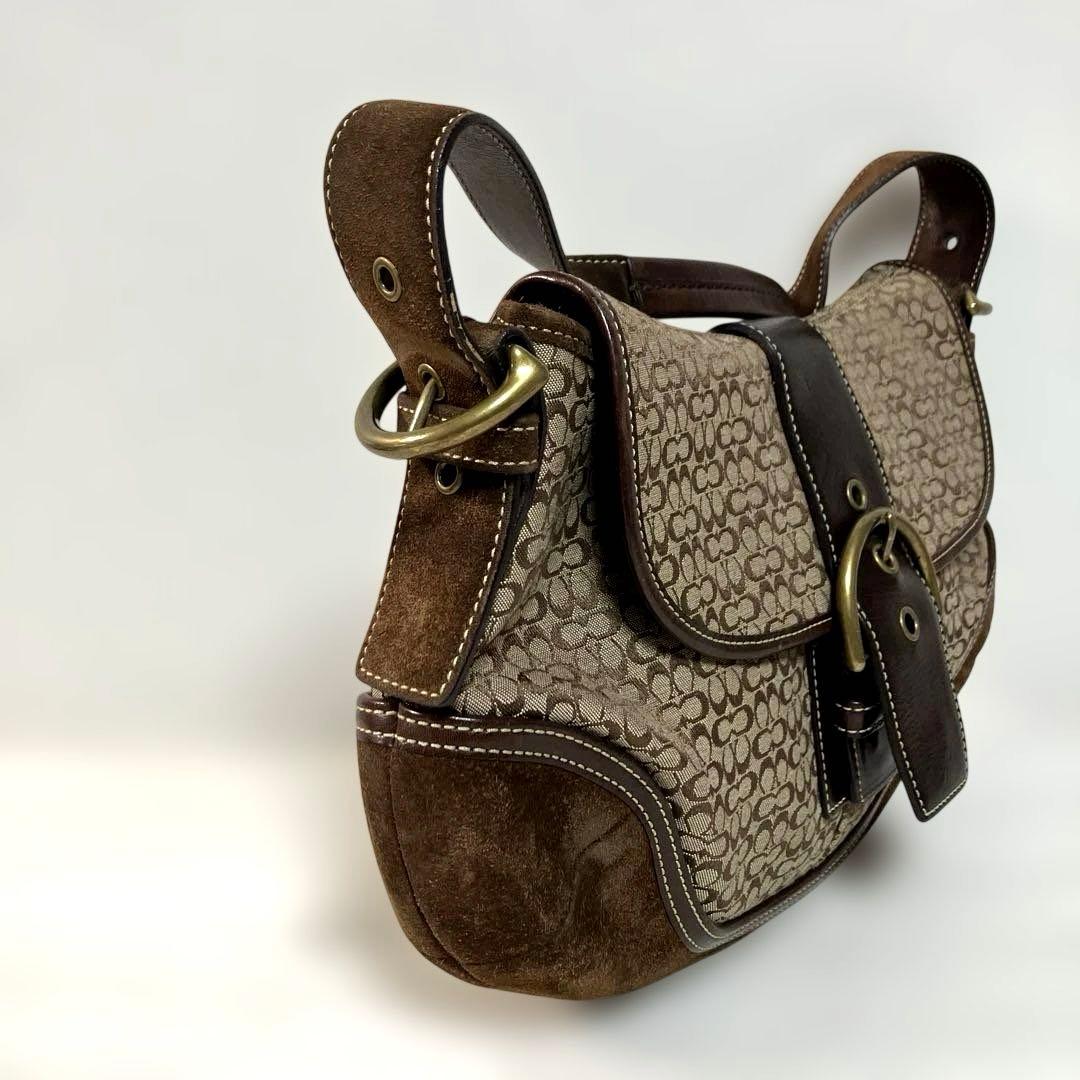 K*o様 COACH ワンショルダー ホーボー キャンバス×レザー ×スエード