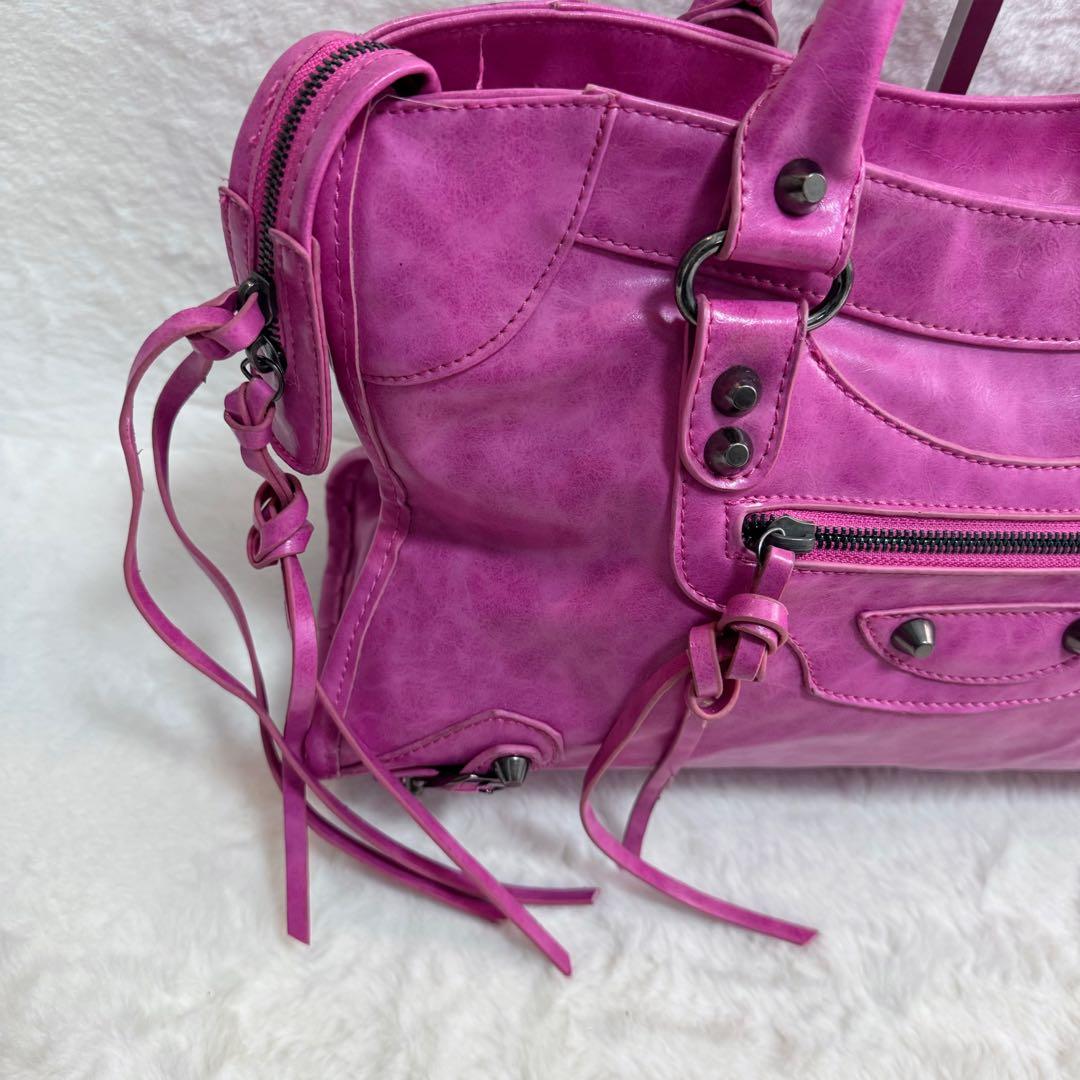 BALENCIAGA シティ city 風　ハンドバッグ　2way ピンク
