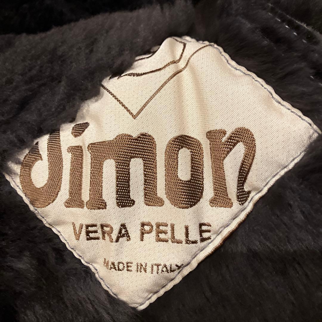 Simon 本革 シングル　ムートンコート　グレー系　ユニセックス　40