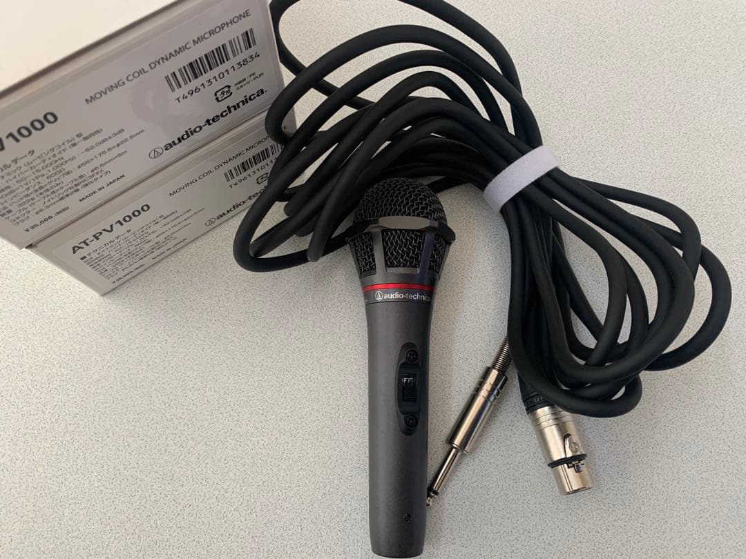 AT-PV1000／スイッチ付きダイナミックマイク 新品未使用２個　中古美品１本