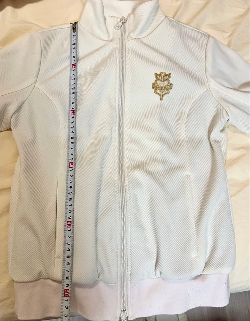 BEAMS GOLF ダンボールニット ジップアップブルゾン M ホワイト