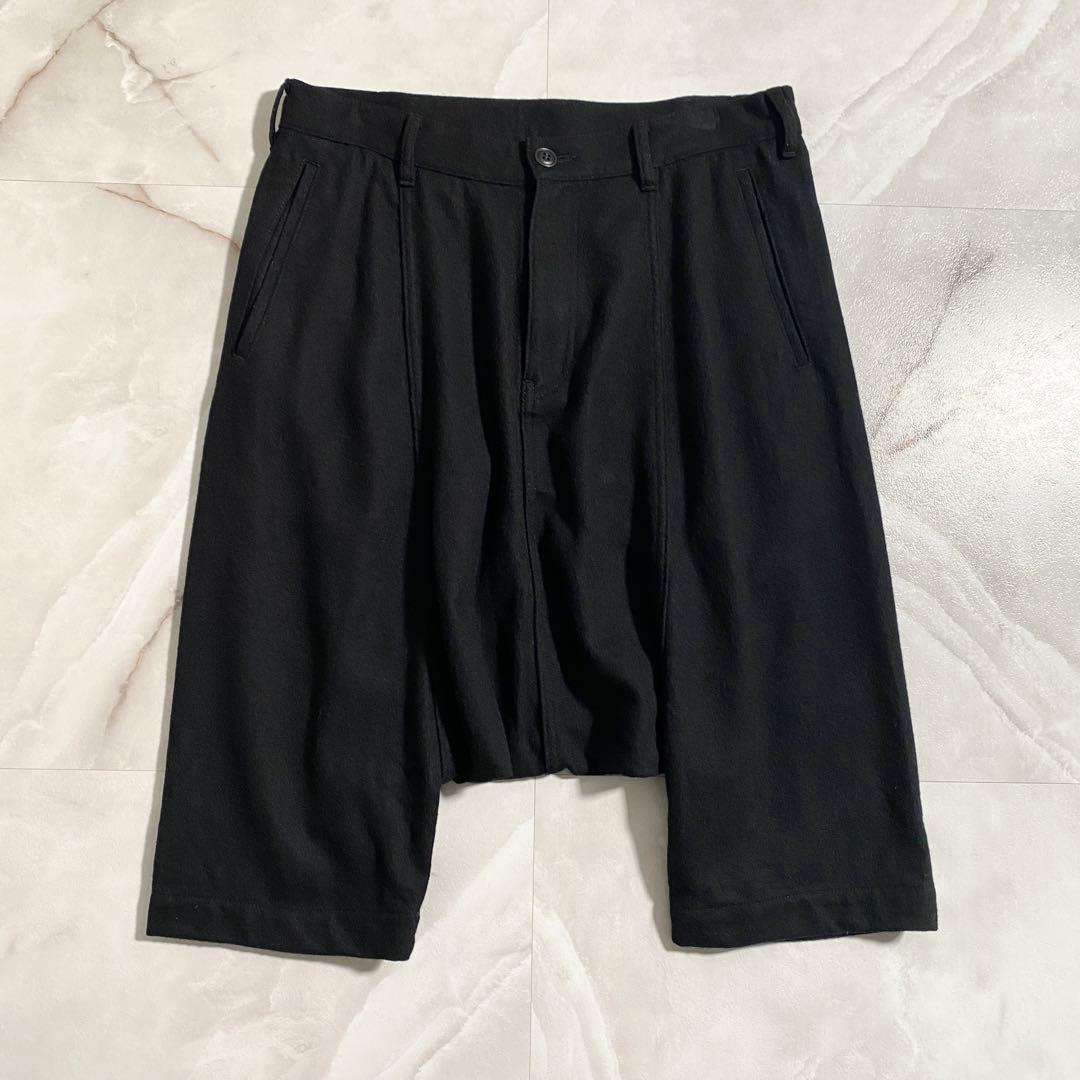 A16634 美品 コムデギャルソンオムプリュス 12AW 縮絨ペンギンパンツ黒