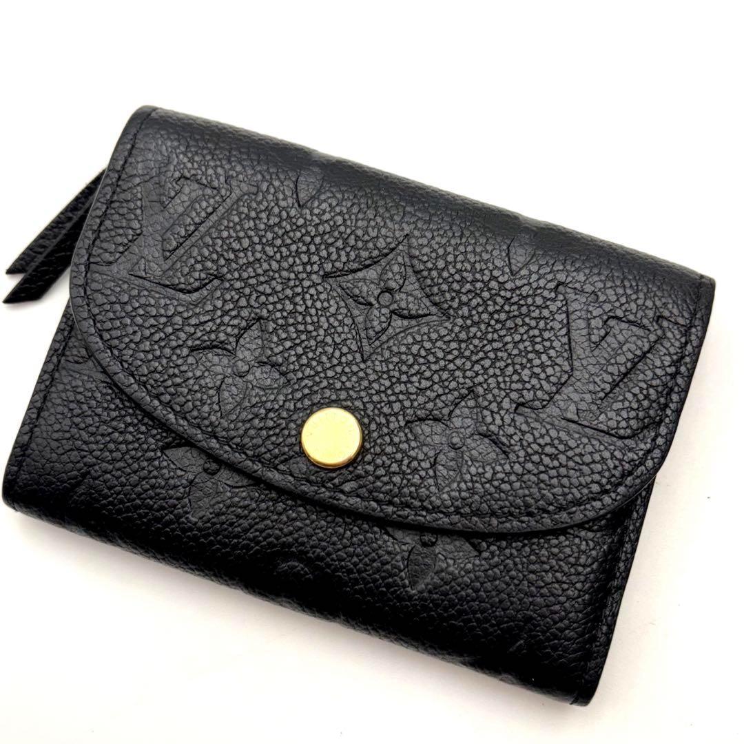 IC搭載　極美品】ルイヴィトン アンプラント ポルトモネ ロザリ ノワール 小銭