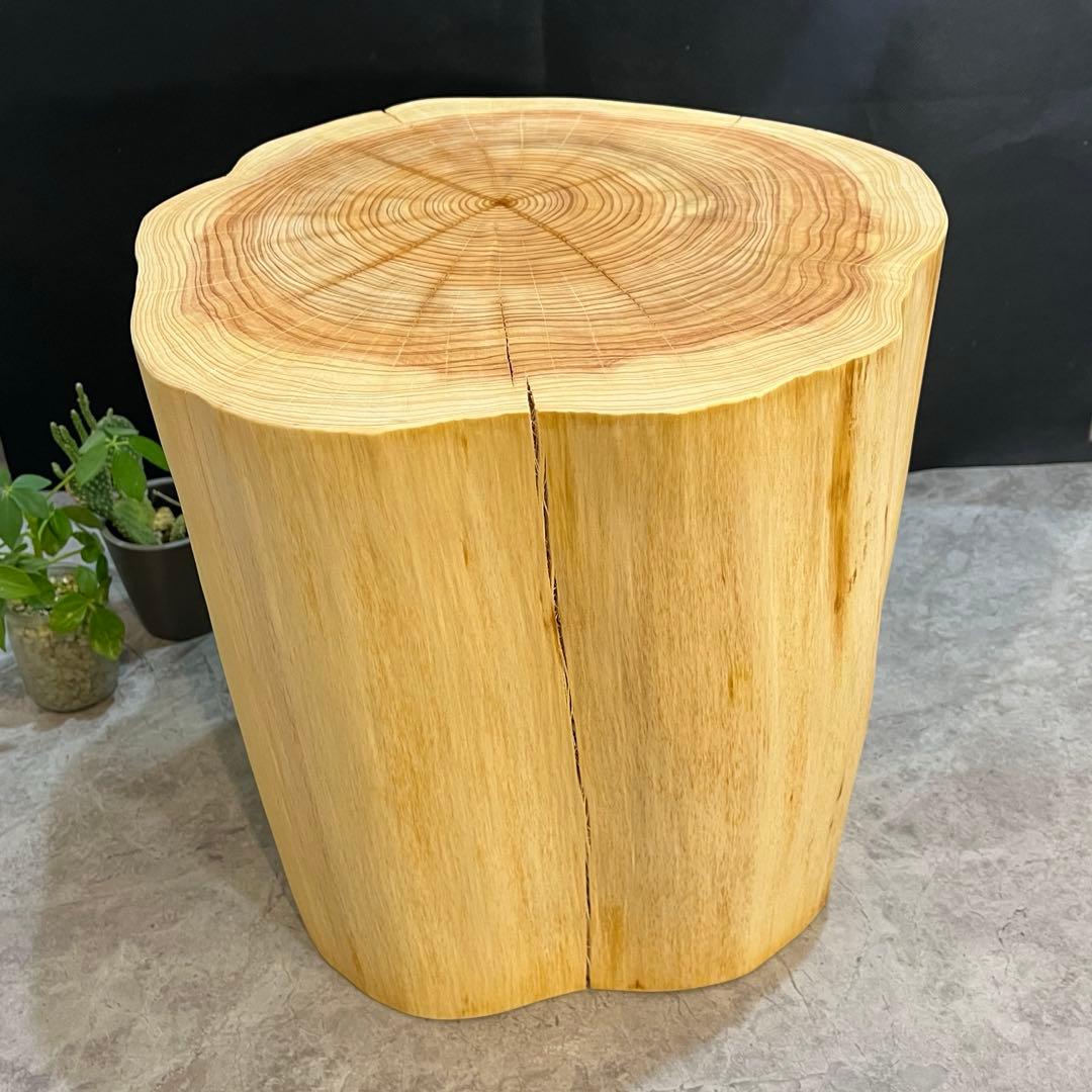 1018 切り株　丸太　スツール　サイドテーブル　オブジェ　チェア　インテリア