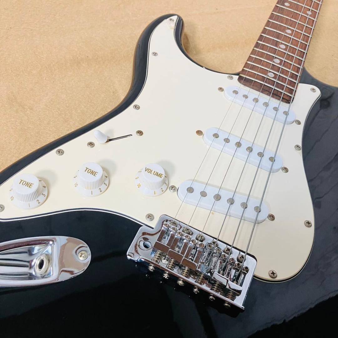 Legend エレキギター ストラトキャスター レフティ ブラック×ホワイト