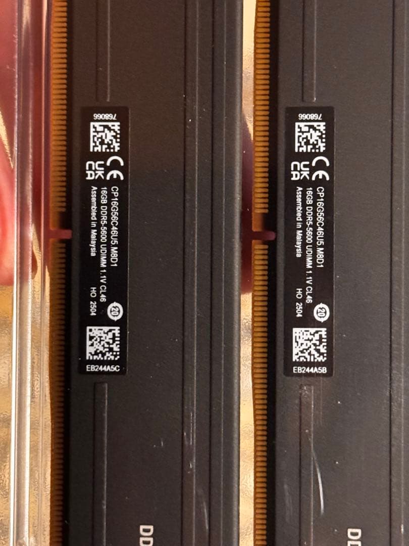 【新古品】Crucial Pro DDR5 5600 32GB (2x16GB)