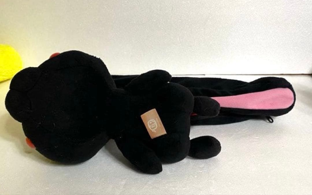 汎用うさぎ ブラック デュアル ペンポーチ