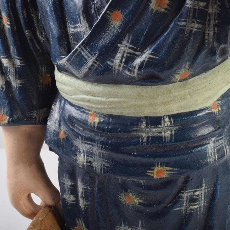 博多人形　陶人形　童　男の子　置物　時代箱　C　8739A