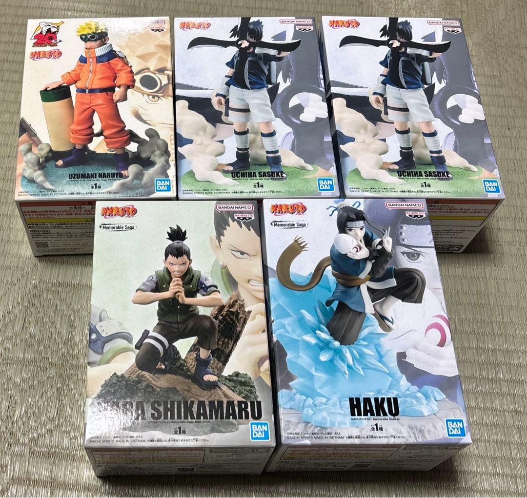 ナルト　プライズフィギュア　memorablesaga サスケ　シカマル　白