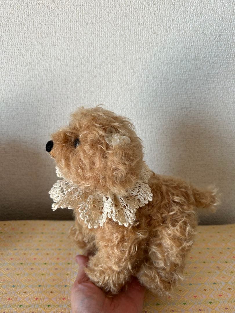 ハンドメイド：テディベア　ワンコ（トイプードル）　2501