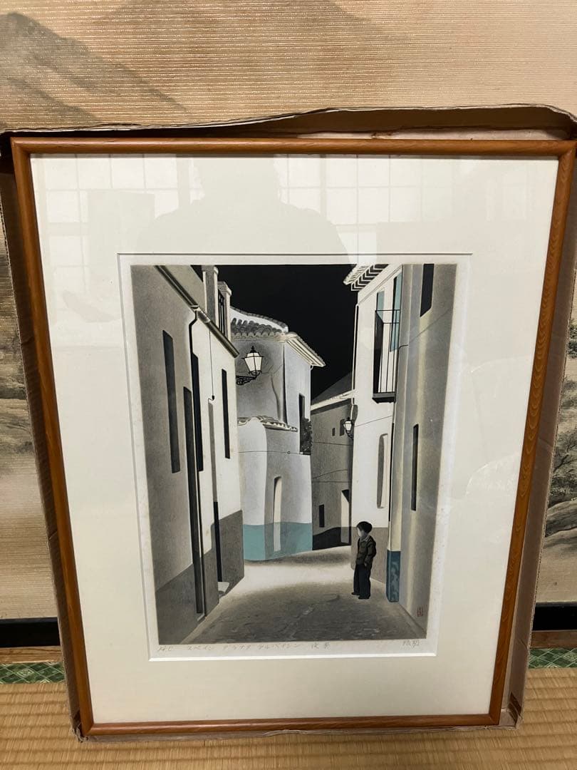 絵画　スペイン　グラナダ　アルバイシンの夜　やけあ