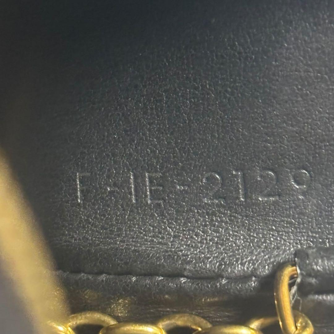 極美品 セリーヌ トリオンフ　フック付き ケース　総柄　ブラック レザー