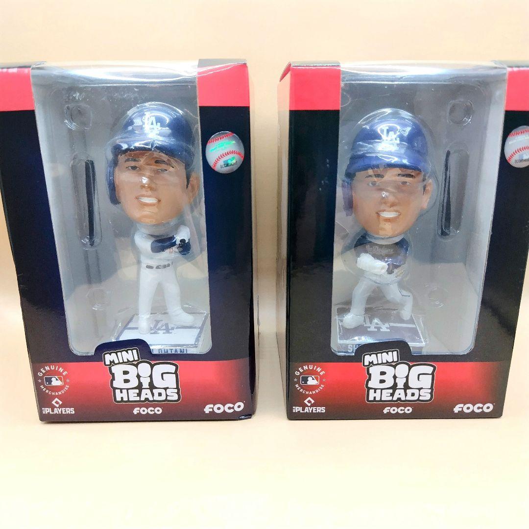 大谷翔平　ミニ ボブルヘッド ドジャース ホームビジター　2体セット　FOCO