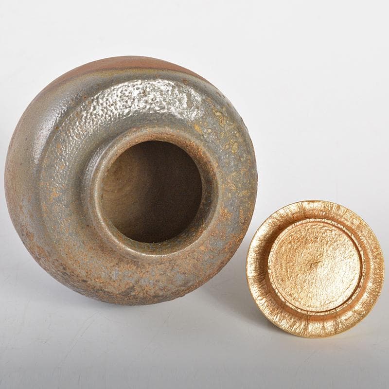 茶道具　備前焼　正告作　茶入　仕覆付　共箱　V　R6742