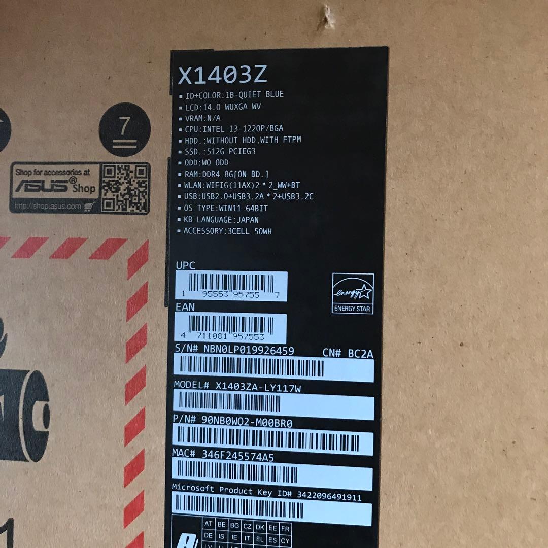 Windowsノート本体 ASUS Vivobook 14X X1403Z