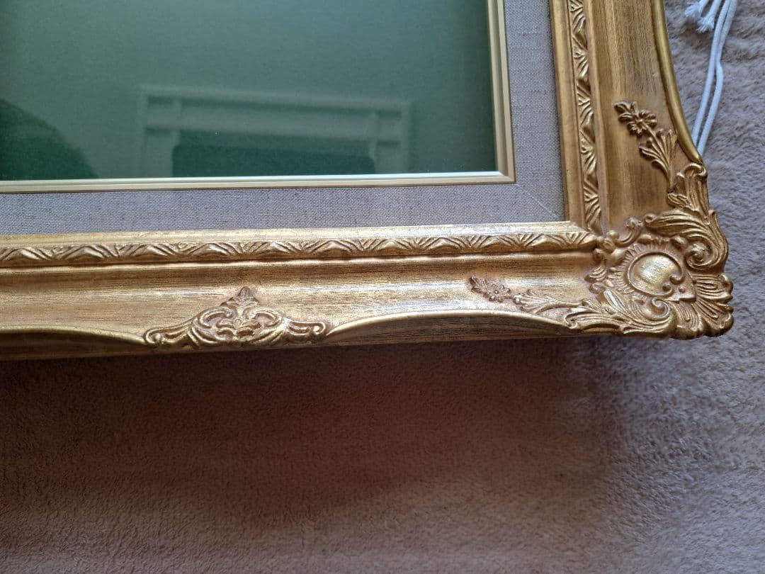 油絵額縁　F4　ゴールド