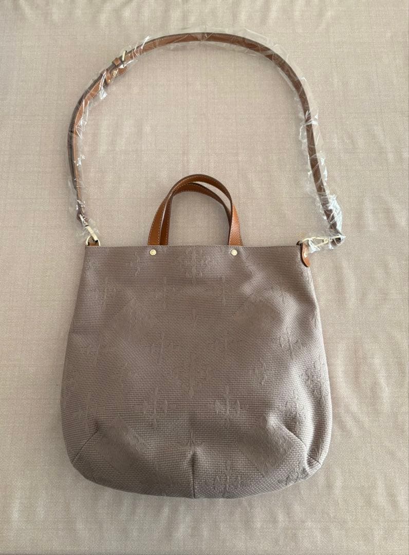 March【美品】ラシット 刺し子ジャガード 2WAYショルダーバッグ