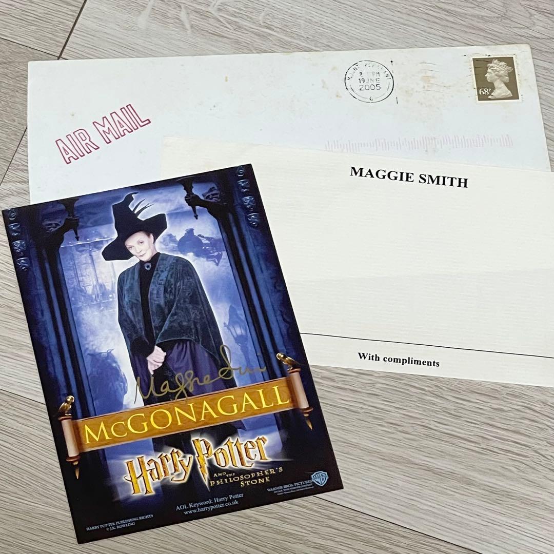ハリーポッター マクゴナガル先生 直筆サイン マギー・スミス 2005年