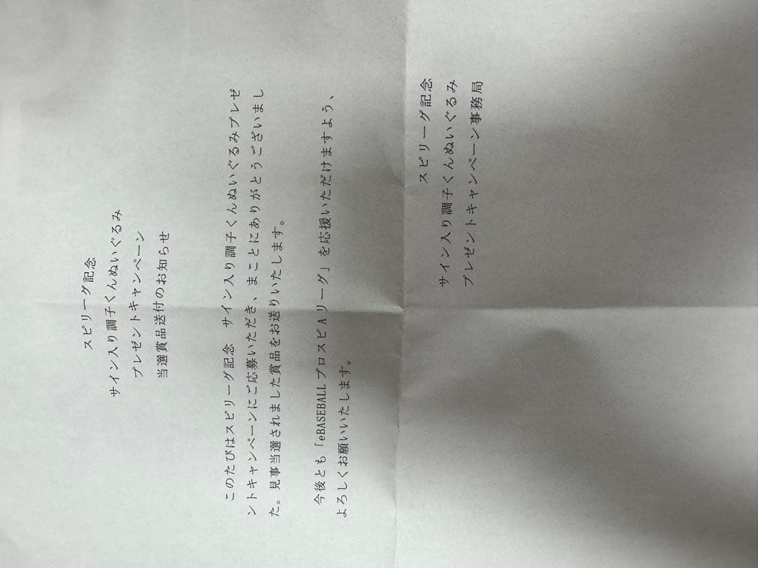 【世界に一つ】乃木坂46 久保史緒里さん直筆サイン入りぬいぐるみ　調子くん　抽選