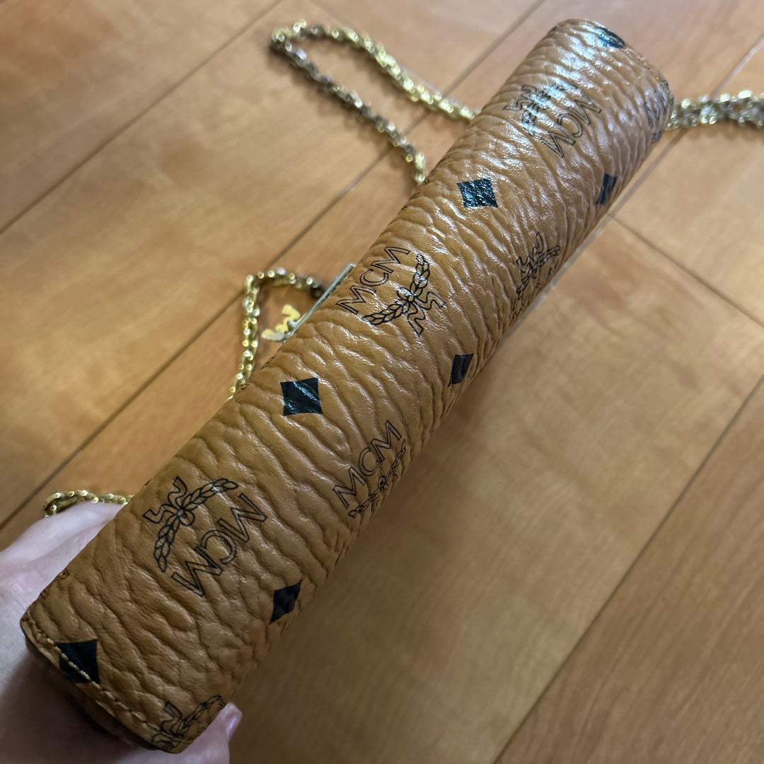 MCM ブラウンレザー ショルダーバッグ