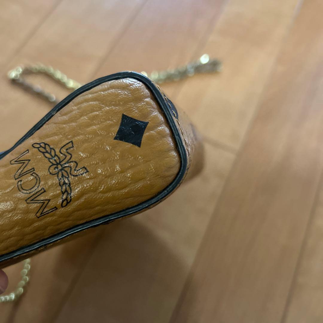 MCM ブラウンレザー ショルダーバッグ