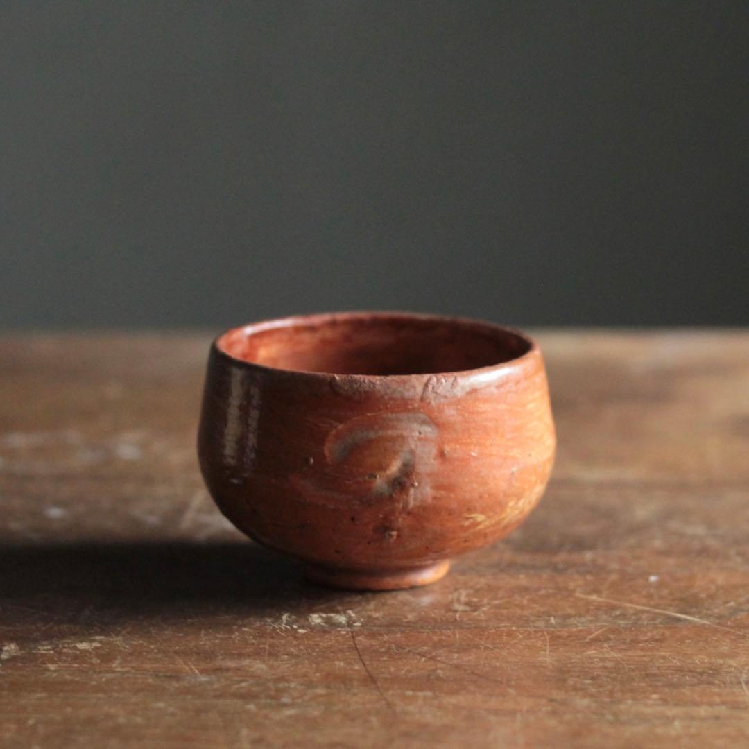 赤楽 小碗 No.5 大盃 小服茶碗 茶籠茶碗 古美術 古道具 アンティーク