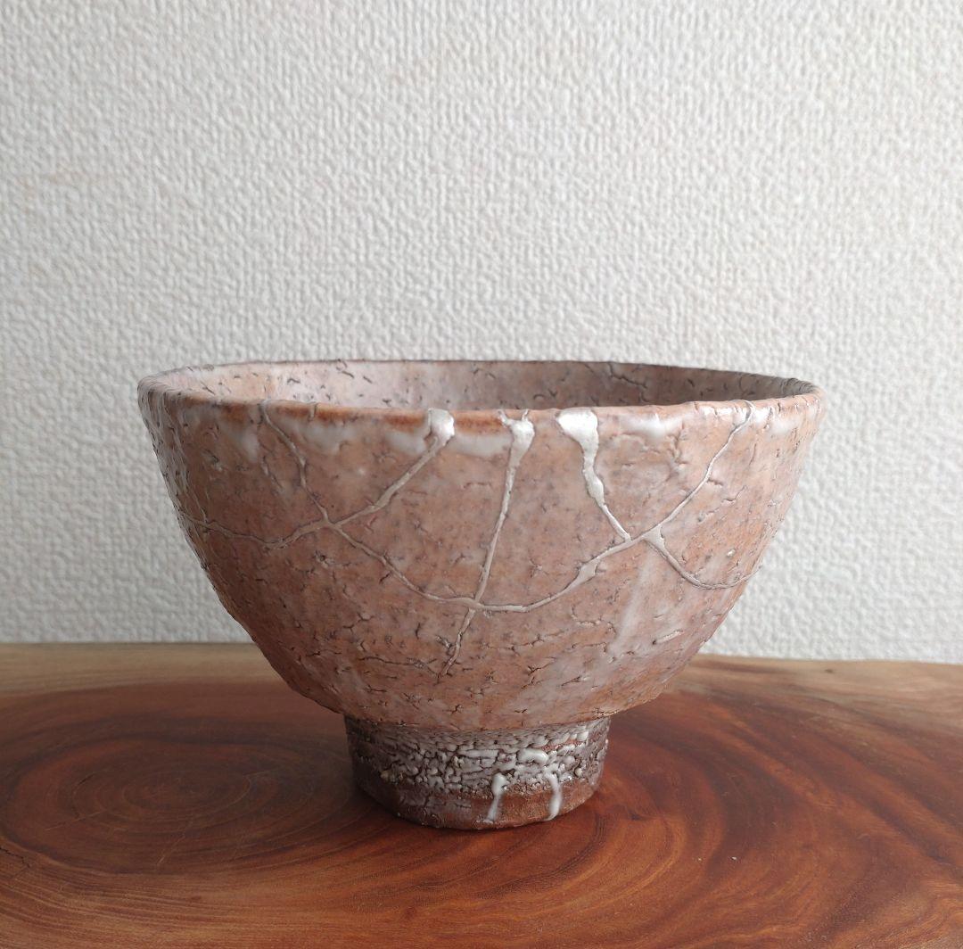 【最上位】萩焼の名工　波多野善蔵　指月窯　未使用　銀継　井戸茶碗