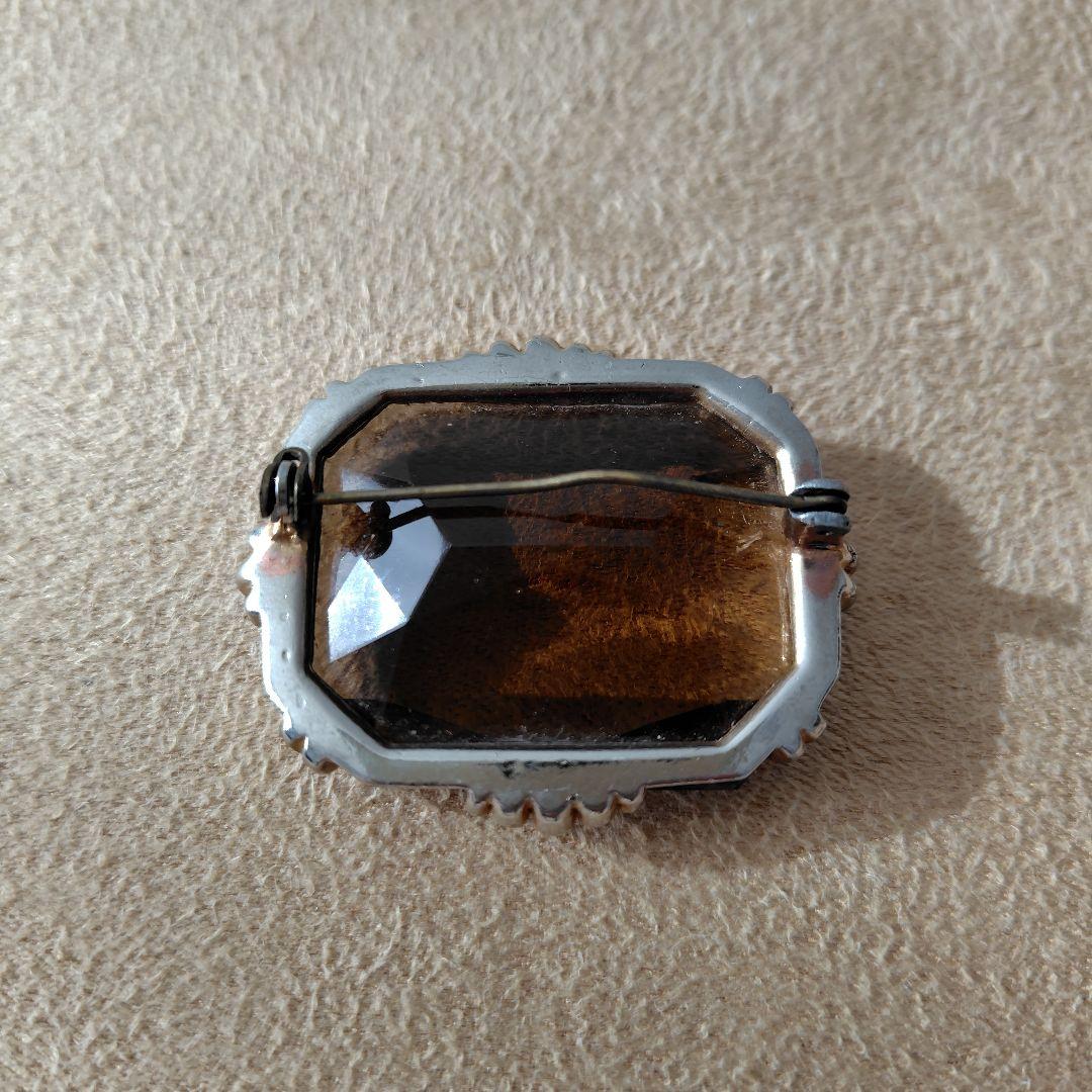 ヴィンテージ　カットガラス　ブローチ　②