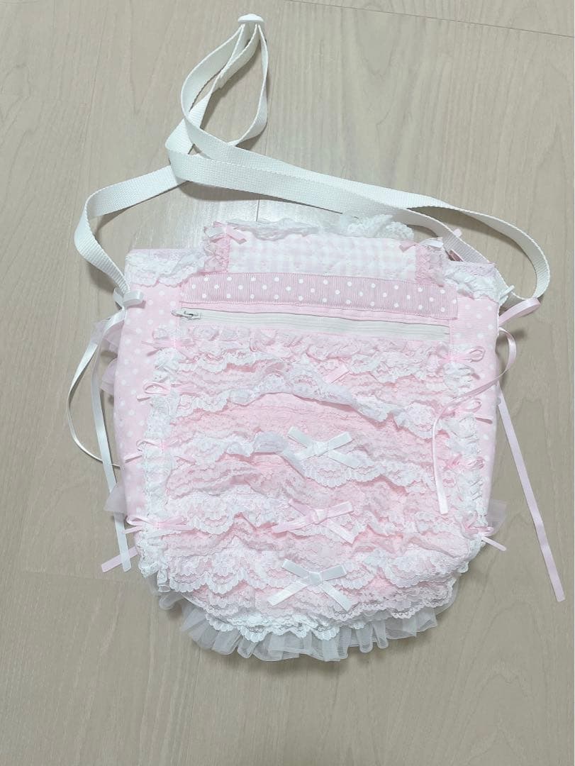 グニフニ♡ドットハートモチーフ ホワイトバニーちゃんショルダーバッグ