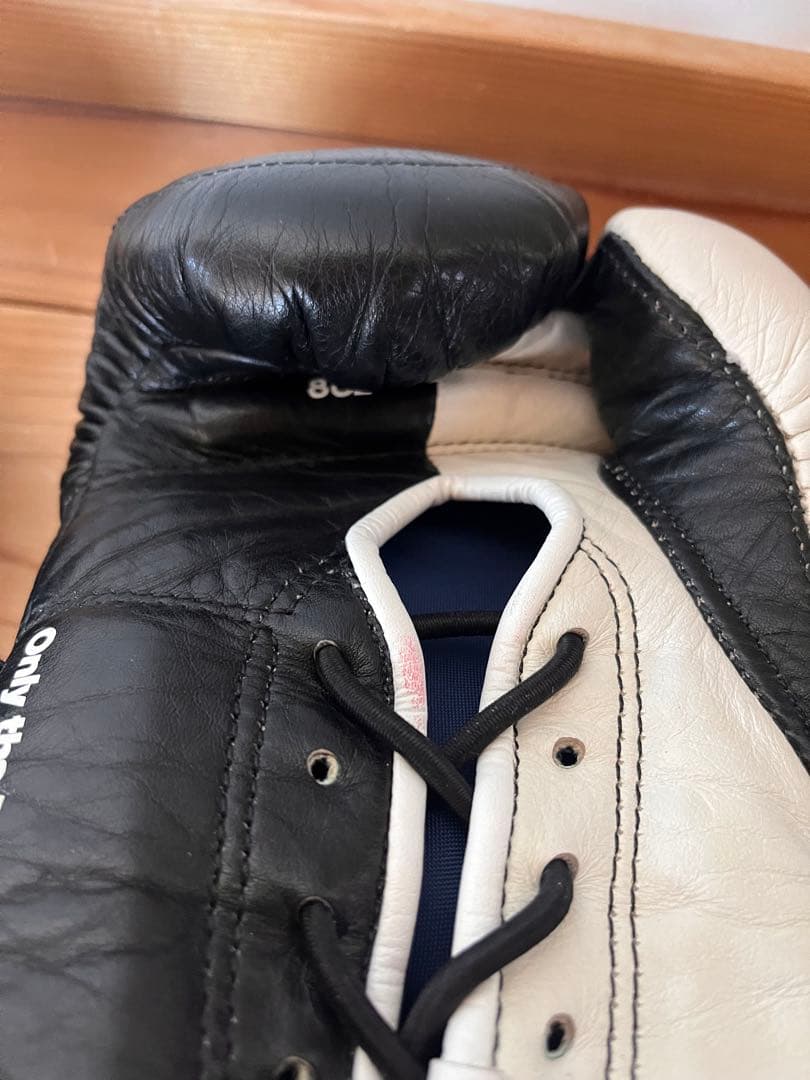 adidas ADISHORI ボクシンググローブ 黒/白 日本製　8オンス