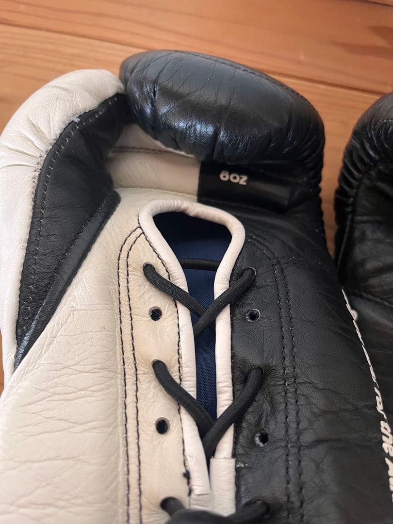 adidas ADISHORI ボクシンググローブ 黒/白 日本製　8オンス