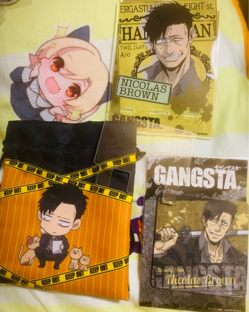 GANGSTA. アクリルマルチスタンド　ニコラス　ラバーコースター　巾着