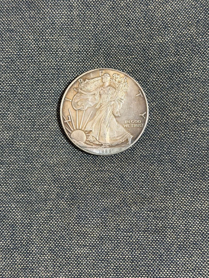 1988年「イーグル•ウォーキングリバティ」純銀1オンス銀貨